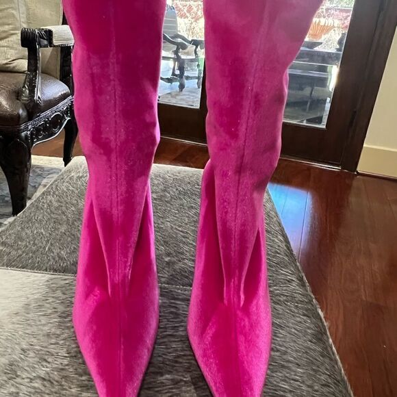 Balenciaga pink velvet booties - Picture 2 of 13